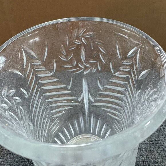 VTG Christmas Trees Hurricane Lamp Candle Holder Silvertone Base Y2K Farmhouse - Picture 7 of 16
